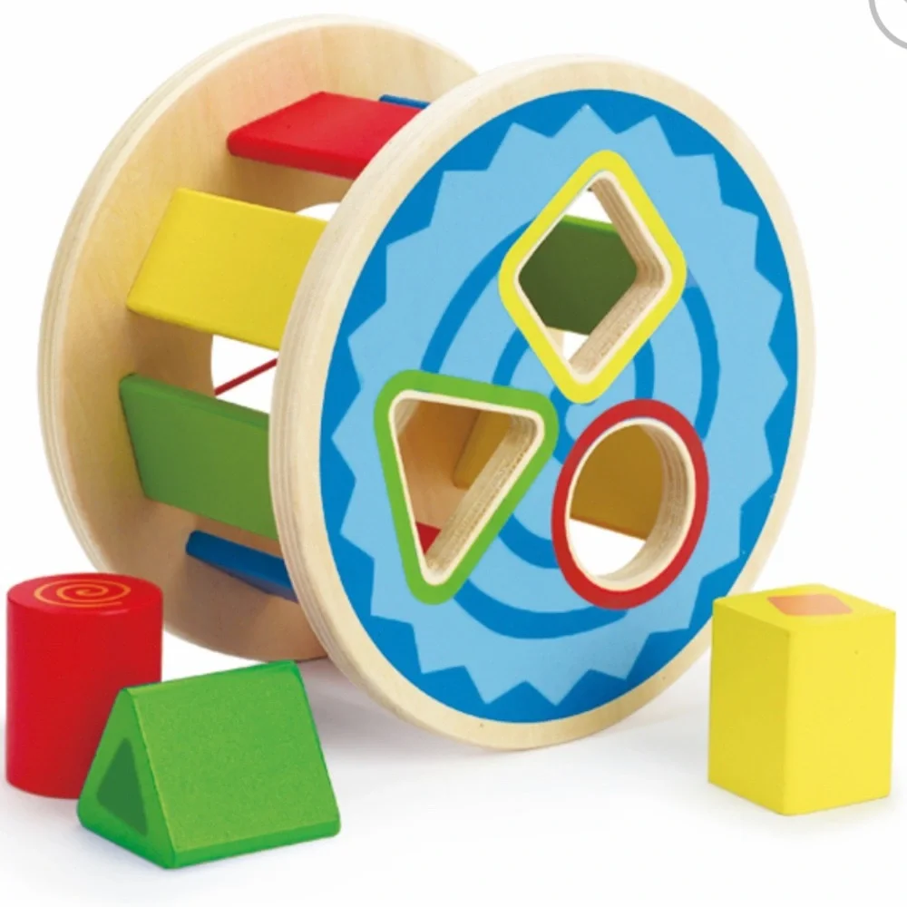 J’ADORE ROLLING RAINBOW WOODEN SHAPE SORTER